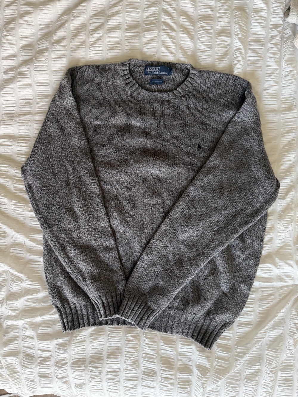 Ralph Lauren Men's Heather Gray Crewneck Sweater